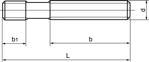 Stiftschraube DIN 6379 M14x80 mm vergütet auf 88 AMF – Ansicht 3