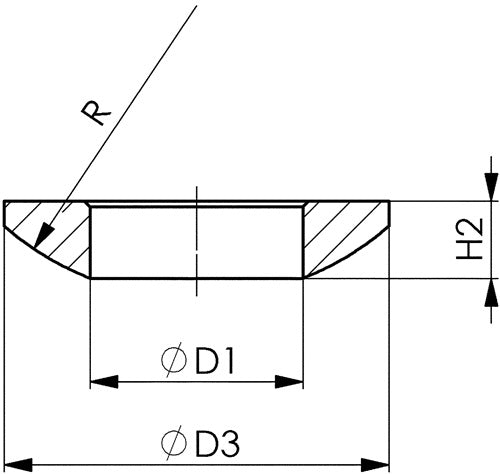 Kugelscheibe DIN 6319C für Schrauben M16 Bohrungs-Ø 17 mm AMF – Ansicht 3
