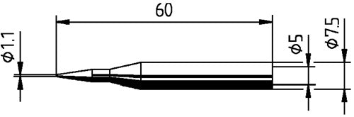 Lötspitze Serie 172 bleistiftspitz Breite 11 mm 0172 BD/SB ERSA – Ansicht 3