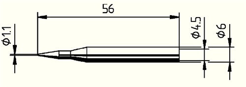 Lötspitze Serie 162 bleistiftspitz Breite 11 mm 0162 BD/SB ERSA – Ansicht 3