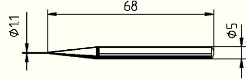 Lötspitze Serie 032 bleistiftspitz Breite 11 mm 0032 BD/SB ERSA – Ansicht 3