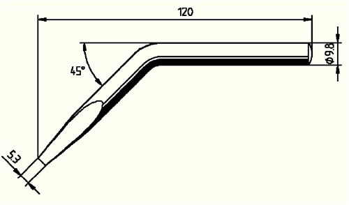 Lötspitze Serie 152 abgewinkelt Breite 53 mm 0152 JD/SB ERSA – Ansicht 3