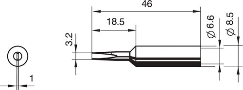 Lötspitze Serie 832 meißelförmig Breite 32 mm 0832 ED/SB ERSA – Ansicht 3