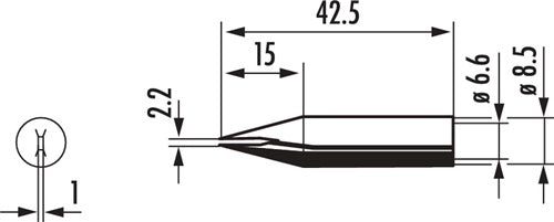 Lötspitze Serie 842 meißelförmig Breite 22 mm 0842 CDLF/SB ERSA – Ansicht 3