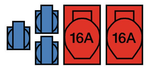 Kunststoffwandverteiler Verschraubung M32 2xCEE 16 A 3x230V JÄGER DIREKT – Ansicht 4