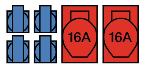 Kunststoffwandverteiler Verschraubung M32 2xCEE 16 A 4x230V JÄGER DIREKT – Ansicht 4