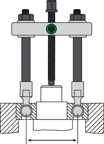 Kugellagerabziehersatz 69 7-teilig Spannbereich 20 - 95 mm KUKKO – Ansicht 5