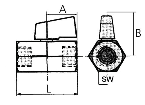 Mini-Kugelhahn 2095 mm G 1/2 ? Innen-/Außengewinde RIEGLER – Ansicht 3