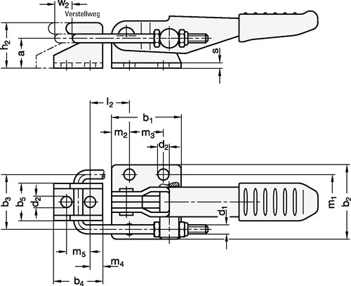 Verschluss-Spanner GN 851 Stahl Haltekraft FH 3200 N GANTER – Ansicht 3