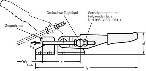 Verschluss-Spanner GN 851 Stahl Haltekraft FH 1600 N GANTER – Ansicht 4