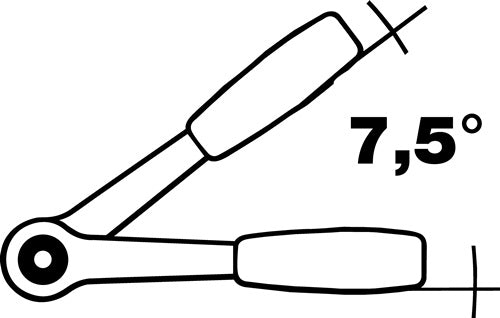 Durchsteckknarre 1993 Z-94 1/2 ? 48 Zähne Länge 270 mm mit umsteckbaren Vierkant GEDORE – Ansicht 4
