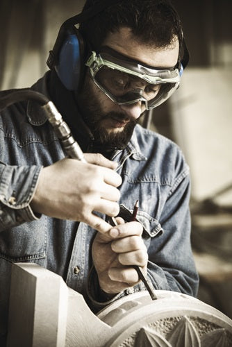 Vollsichtschutzbrille 6x3 EN 166 EN 170 Rahmen gunmetallic/grün Scheibe klar Polycarbonat UNIVET – Ansicht 4