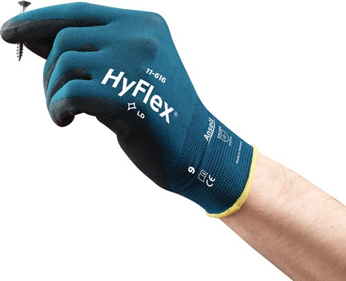 Handschuhe HyFlex® 11-616 Größe 8 grünblau/schwarz EN 388:2016 PSA-Kategorie II 12 Paar ANSELL - VPE: 12 – Ansicht 3