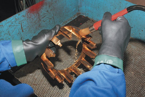 Chemikalienhandschuhe Nitopren 717 Größe 10 dunkelgrau EN 388 EN 374 PSA-Kategorie III HONEYWELL - VPE: 10 – Ansicht 3