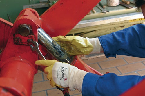 Handschuhe Sahara 100 Größe 7 gelb BW-Trikot mNitril EN 388 PSA-Kategorie II HONEYWELL - VPE: 10 – Ansicht 3