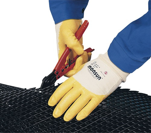 Handschuhe Monsun 105 Größe 9 curry BW-Trikot mNitril EN 388 PSA-Kategorie II HONEYWELL - VPE: 10 – Ansicht 3