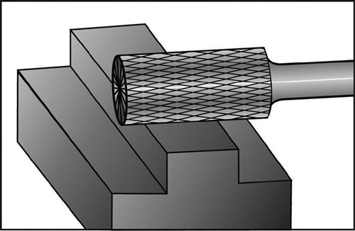 Frässtift ZYAS Ø 10 mm Kopflänge 20 mm Schaft-Ø 6 mm Hartmetall Blank Verzahnung KVZ 4 mit Stirn RUKO – Ansicht 4