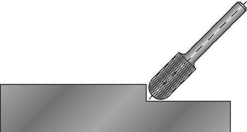 Frässtift WRC Ø 10 mm Kopflänge 20 mm Schaft-Ø 6 mm Hartmetall Blank Verzahnung KVZ 4 RUKO – Ansicht 3