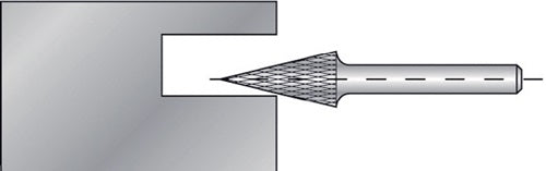 Frässtift SKM Ø 6 mm Kopflänge 18 mm Schaft-Ø 6 mm Hartmetall Blank Verzahnung KVZ 4 RUKO – Ansicht 3