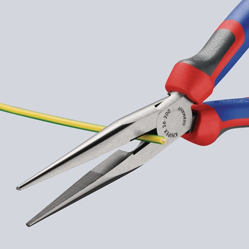 Flachrundzange Länge 200 mm poliert gerade Mehrkomponenten-Hüllen KNIPEX – Ansicht 6