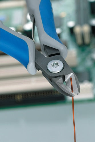 Präzisions-Elektronik-Seitenschneider Länge 125 mm Form 2 Facette nein poliert KNIPEX – Ansicht 6