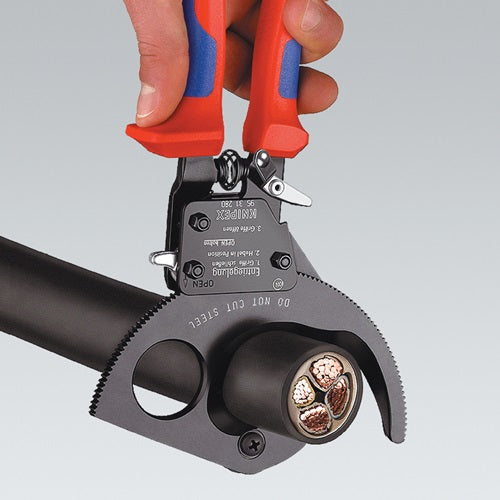 Kabelschneider Gesamtlänge 320 mm max 60 (600 mm²) mm poliert Mehrkomponenten-Hüllen KNIPEX – Ansicht 3