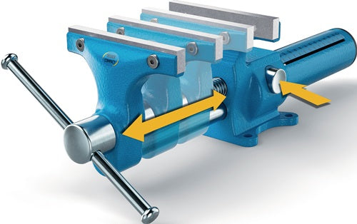 Parallelschraubstock HEUER Compact Backenbreite 120 mm Spannweiße 130 mm Stahl HEUER – Ansicht 4