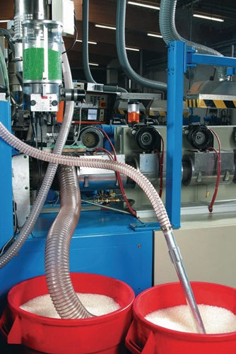 Absaug- und Förderschlauch AIRDUC® PUR 351 FOOD Innen-Ø 100-102 mm Außen-Ø 10900 mm Länge 20 m Wandstärke 45 mm – Ansicht 3