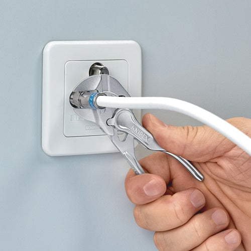 Zangenschlüssel XS Länge 100 mm Spannweiße 21 mm verchromt aufgeprägte raue Oberfläche KNIPEX – Ansicht 3