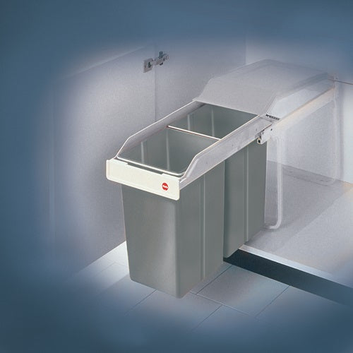Abfallsammler Multi-Box 2 x 15 l B260xT510xH460mm grau fUnterschränke ab B300 mm HAILO