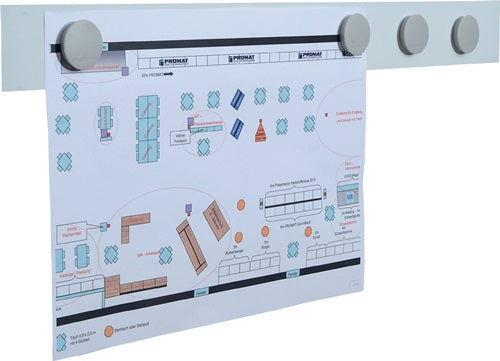 Magnetleiste L500xB50xS05mm weiß selbstklebend MAGNETOPLAN - VPE: 10 – Ansicht 4
