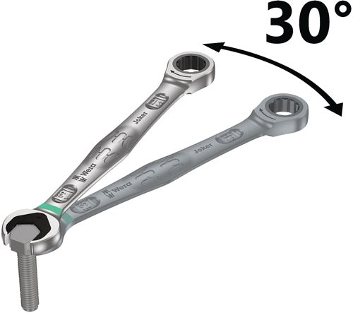 Maulringratschenschlüssel Joker Schlüsselweiße 11 mm Länge 165 mm umschaltbar Ringseite 15 ° WERA – Ansicht 3