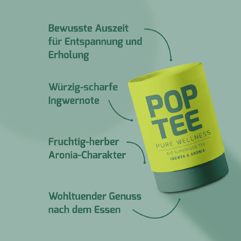Pure Wellness - Ingwer & Aronia | Bio-Tee – POP TEE – Ansicht 3