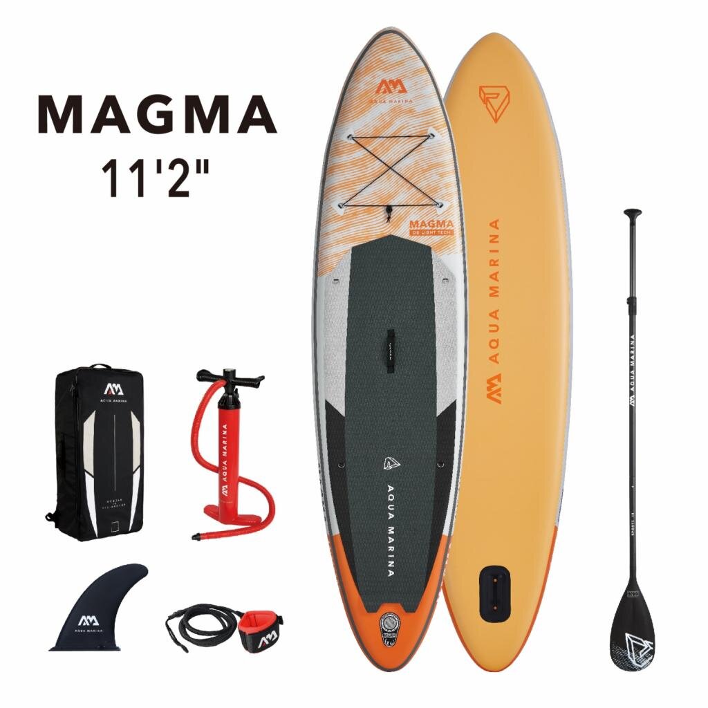 Aqua Marina All-Around SUP Board 340x84cm Reißverschlussrucksack Double Action-Pumpe LIQUID AIR Paddel Einschub-Mittelfinne