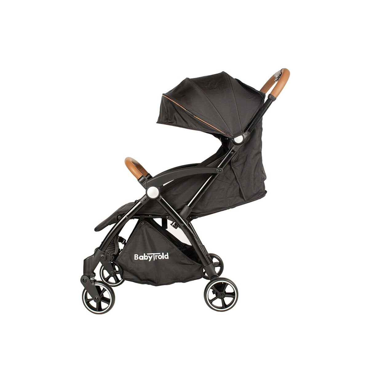 BabyTrold Skagen Schwarz Kinderwagen, leicht, verstellbar, Frontbügel – Ansicht 3