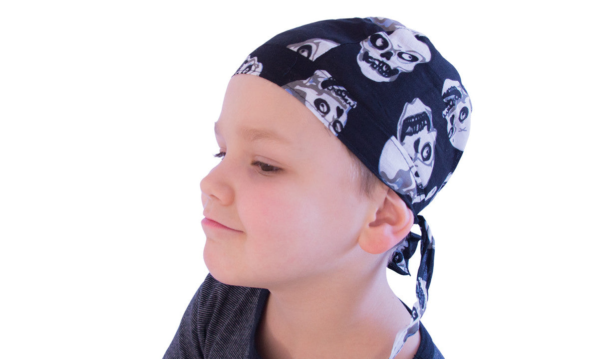 Bandana White Skull