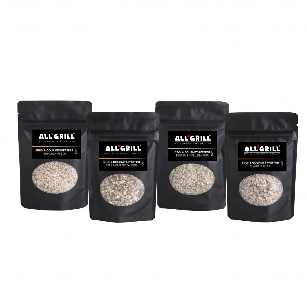 BBQ- & Gourmet Pfeffer-Set: Kräuterfrischer Steakpfeffer (100g) und zitronenfrischer Pfeffermix (60g)