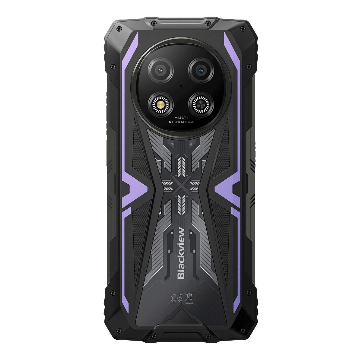 Blackview ROCK 2 Violett Outdoor Smartphone | 5G, Android 16, 12+36GB RAM, 256GB, 15000mAh, 120Hz – Ansicht 4