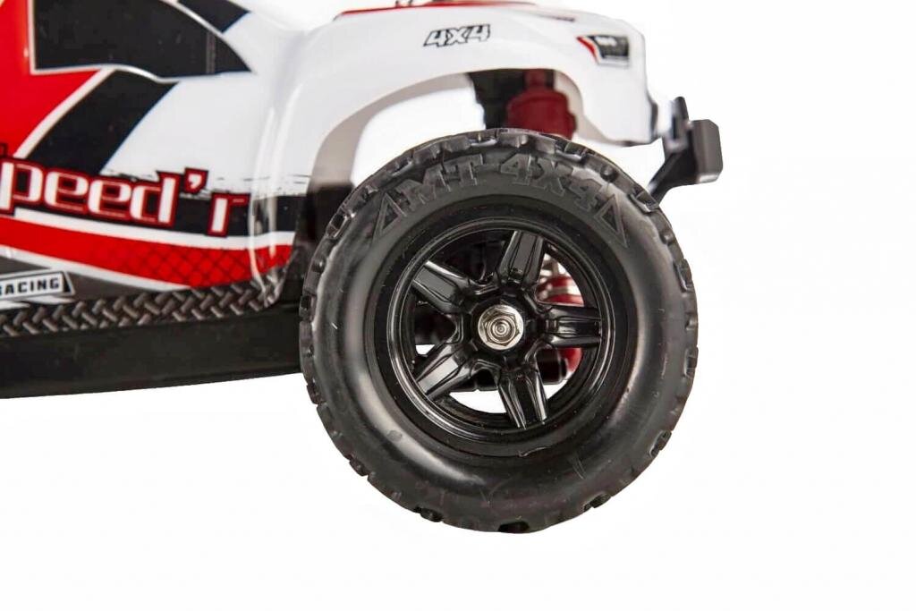 Blij´r Speed´r Rot ferngesteuerter RC Monstertruck 45 km/h, 1:18, 2 Akkus, Allrad, 100m, Funk Auto – Ansicht 8