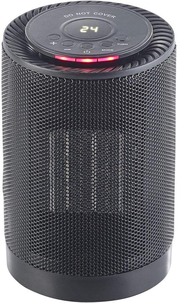 Carlo Milano Keramiklüfter Digitaler Keramik-Tisch-Heizlüfter, 3 Stufen & Oszillation, 1.200 Watt – Ansicht 2