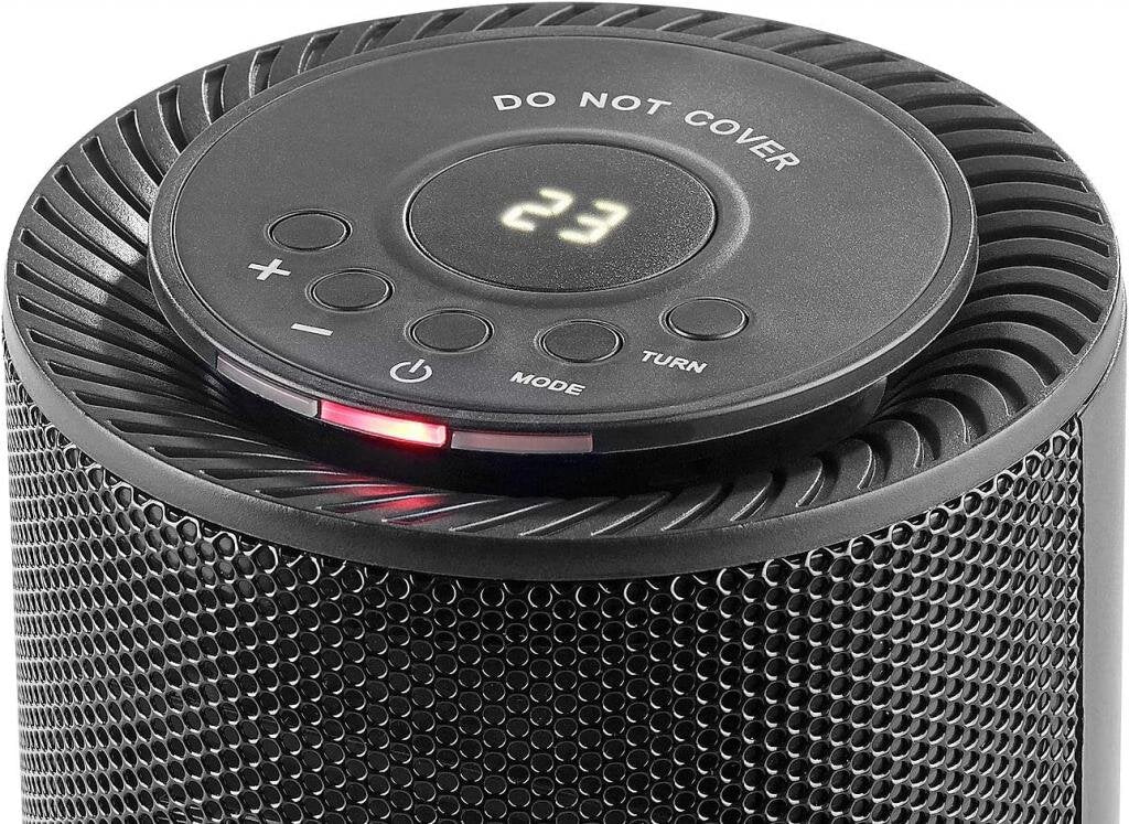 Carlo Milano Keramiklüfter Digitaler Keramik-Tisch-Heizlüfter, 3 Stufen & Oszillation, 1.200 Watt – Ansicht 5