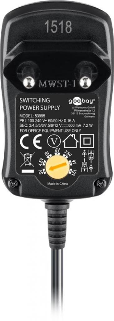 EcoFriendly Universal Netzteil 600 mA 3-12 V mit 8 DC + 1 USB Adapter Netzstecker – Ansicht 2