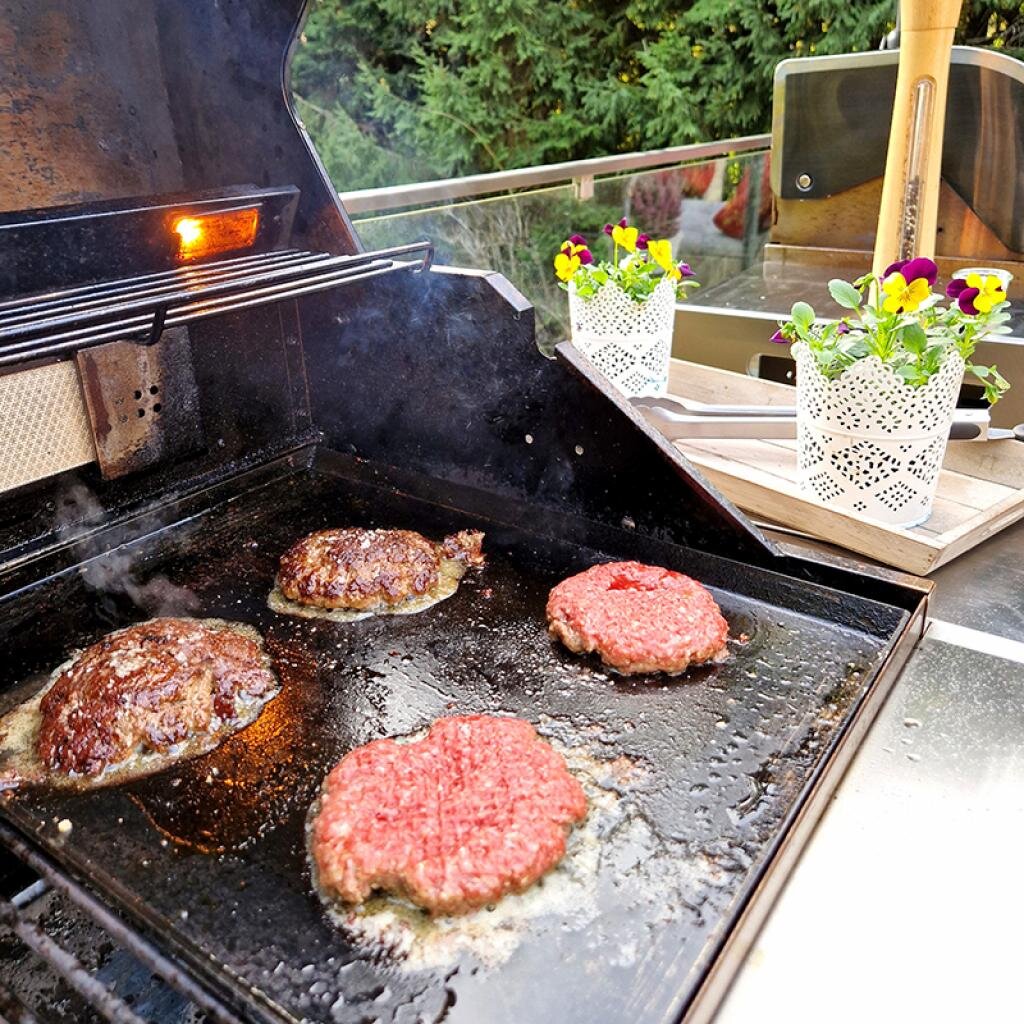 Edelstahl Kochplatte/-wanne 30x46x2 cm, 3mm dick, 3,5 kg: Perfekt für Grill und Pfanne – Ansicht 2
