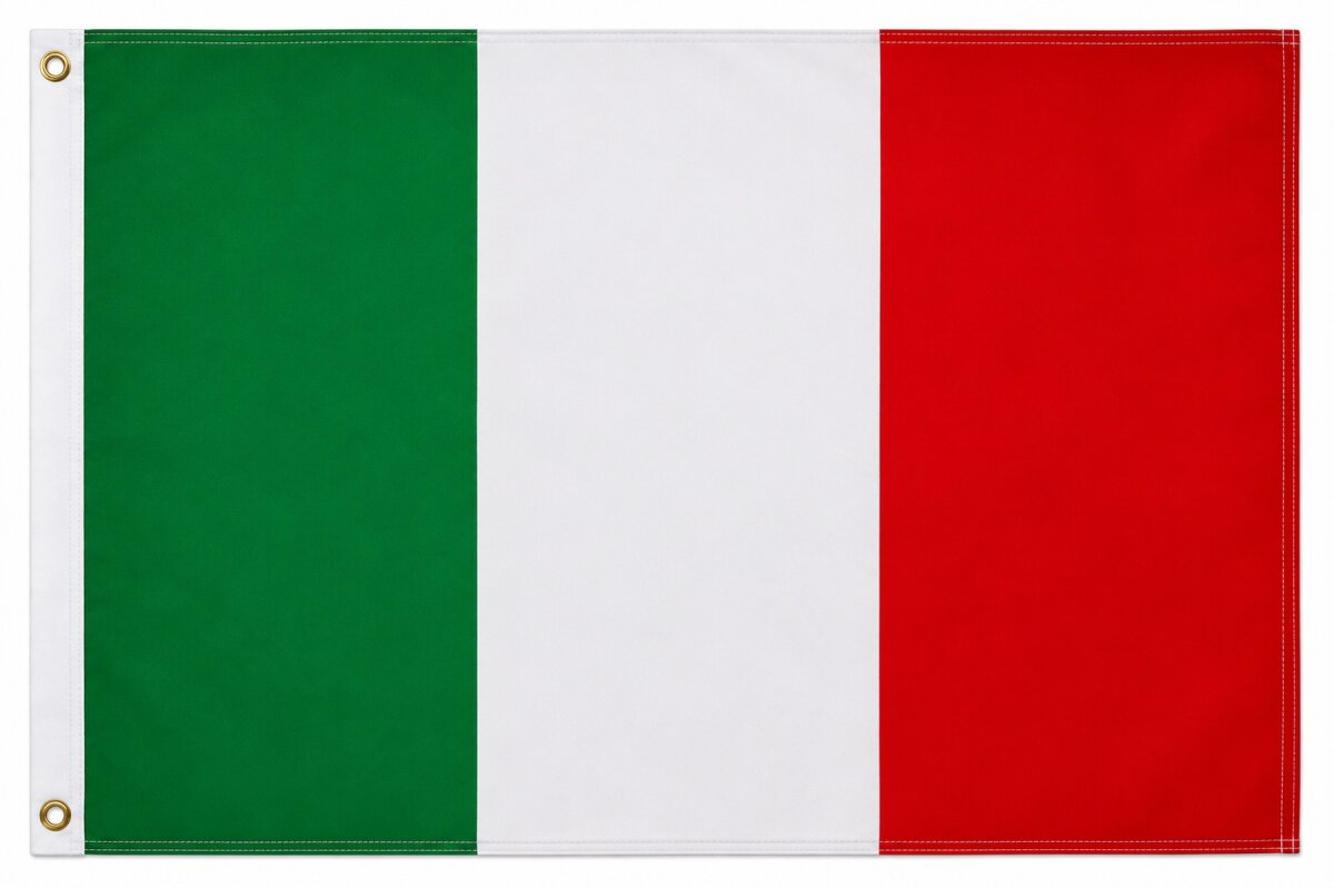 Flagge Italien 90 x 150 cm Fahne mit 2 Ösen 100g/m² Stoffgewicht Hissflagge für Mast