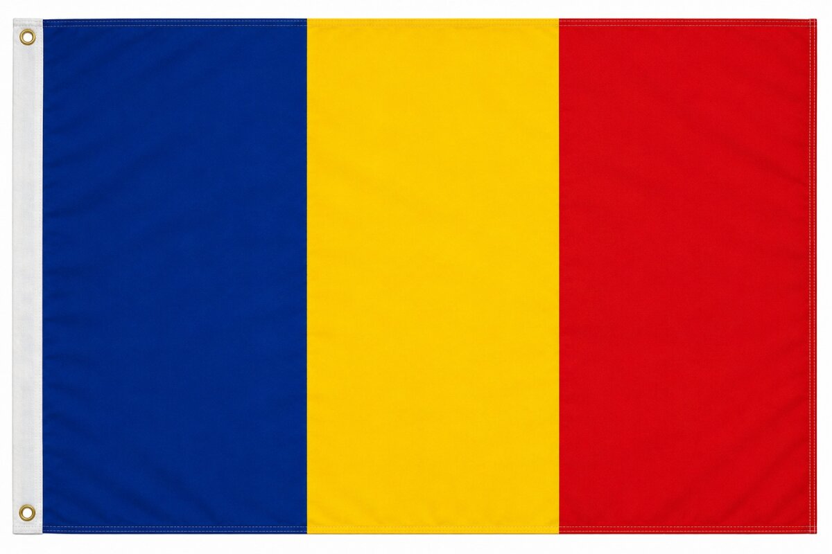 Flagge Rumänien 90 x 150 cm Fahne mit 2 Ösen 100g/m² Stoffgewicht Hissflagge Hissen