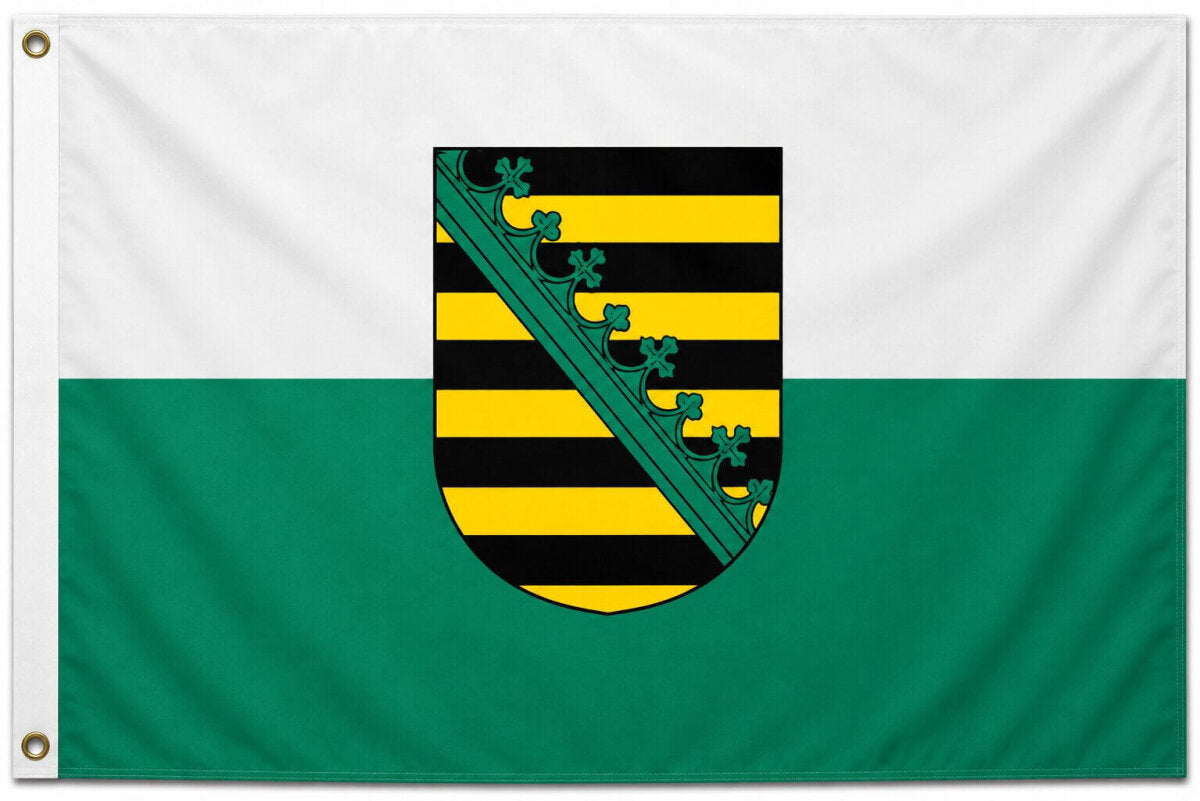 Flagge Sachsen 250 x 150 cm Fahne mit 3 Ösen 100g/m² Stoffgewicht Hissflagge Hissen