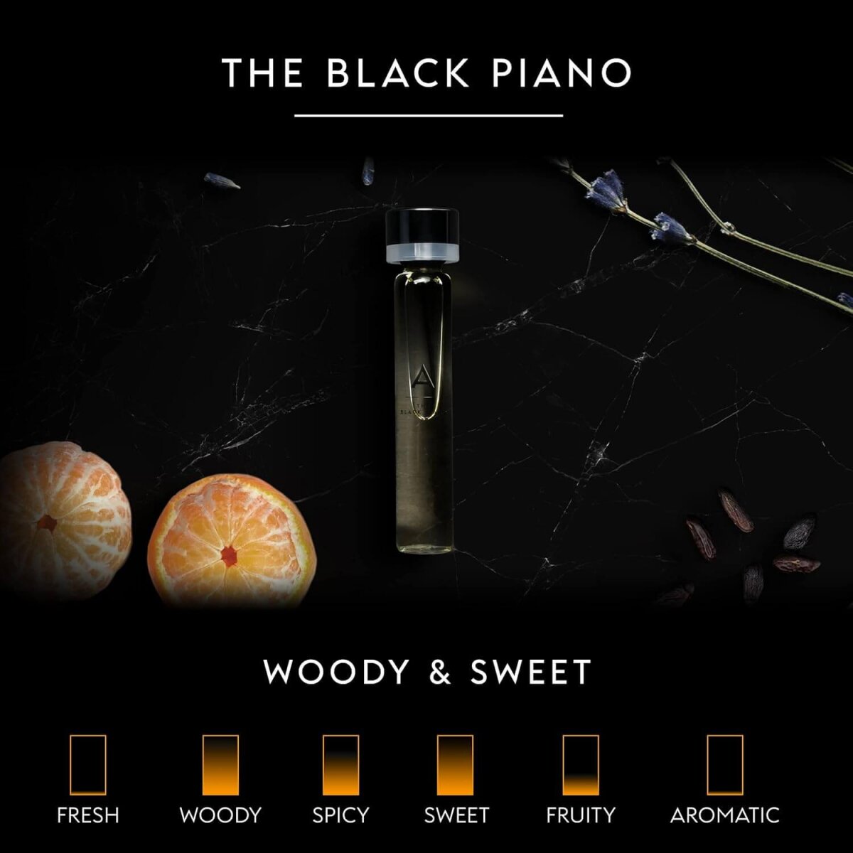 GAMMON 9014 Black Notes Parfum Starter A (1x20 ml), das holzig-süße BLACK PIANO Herrenduft mit langanhaltendem – Ansicht 2