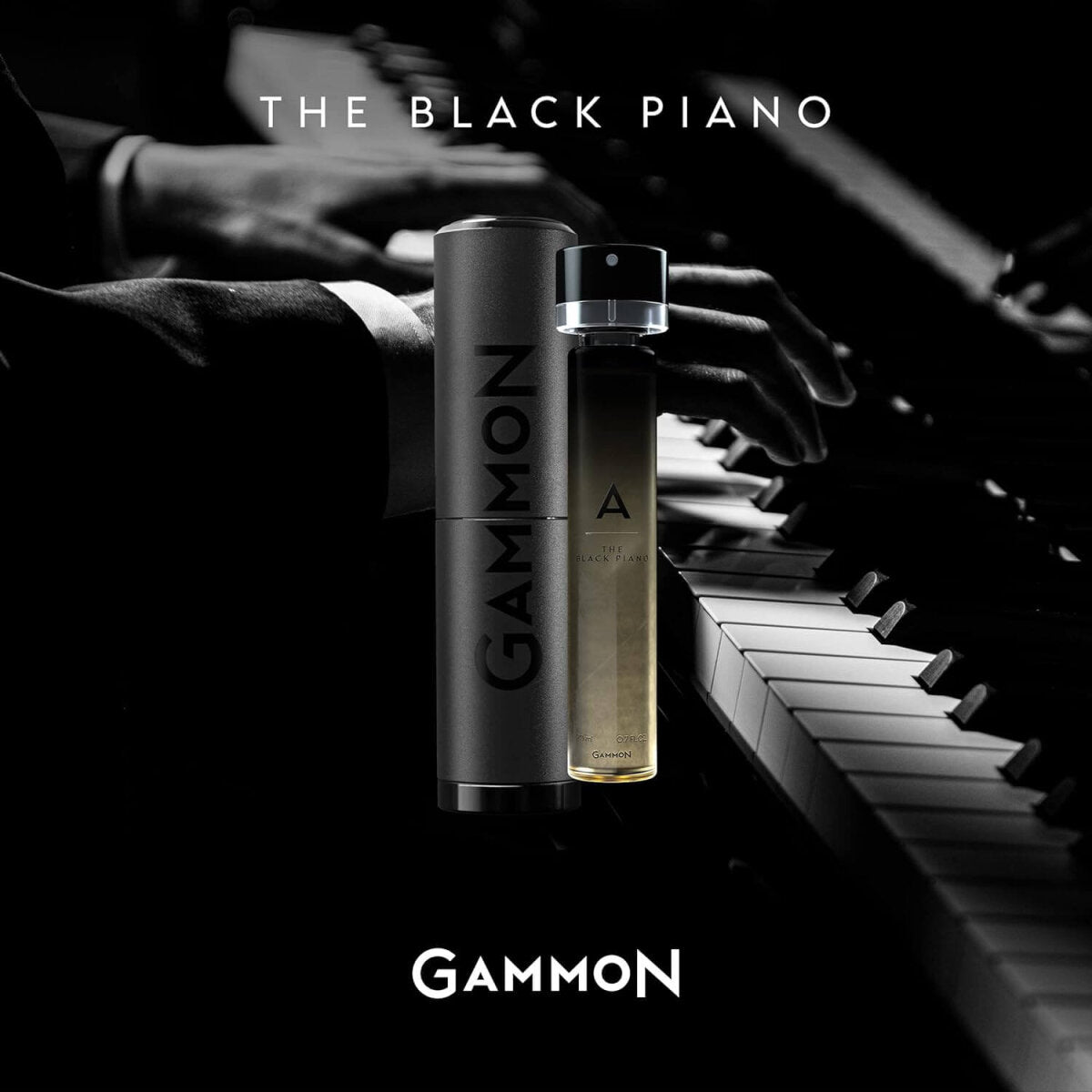 GAMMON 9014 Black Notes Parfum Starter A (1x20 ml), das holzig-süße BLACK PIANO Herrenduft mit langanhaltendem – Ansicht 5