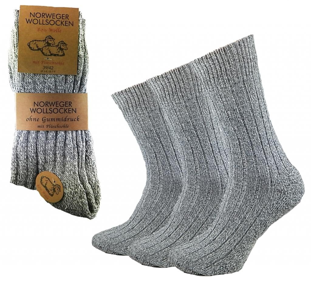 Garcia Pescara 3 Paar Norweger Socken Grau Größe 39-42 Wintersocken für warme Füße