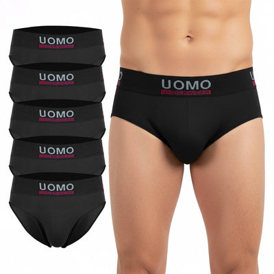 GIANVAGLIA Herren Slip nahtlos Mikrofaser M/L in schwarz– 10er Pack – bequem & elastisch
